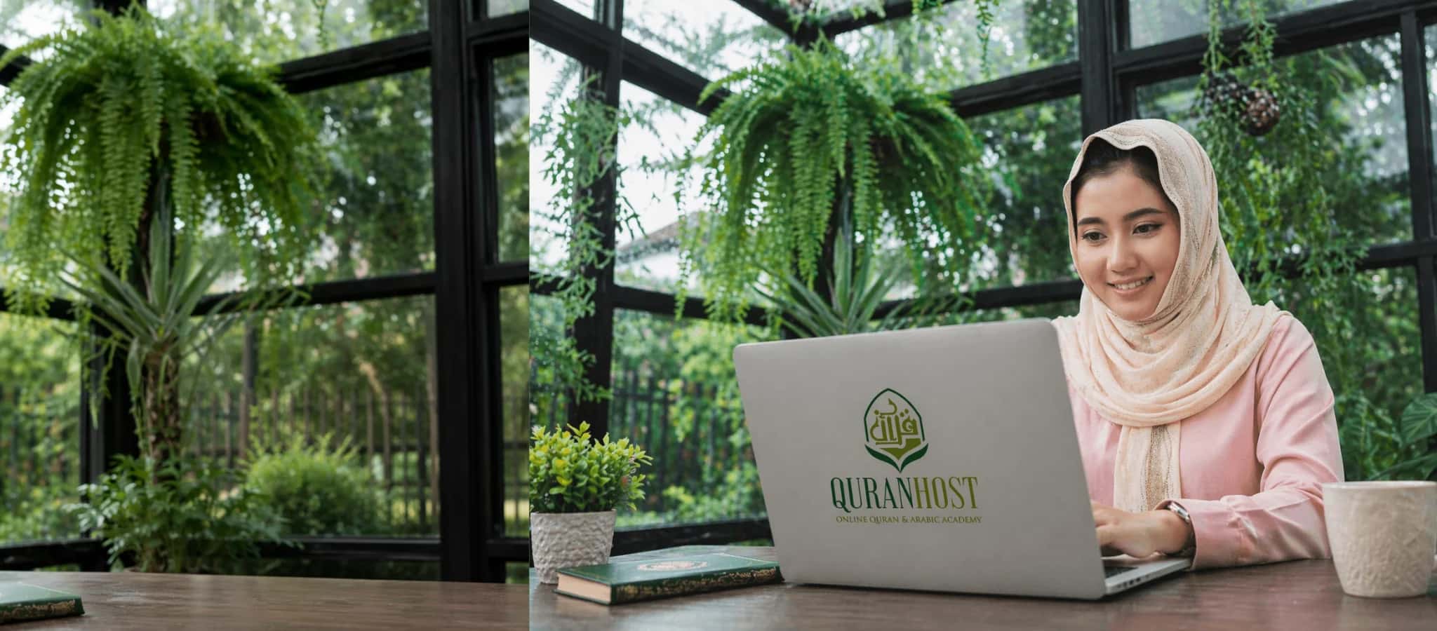 Student learning Quran online with a certified tutor