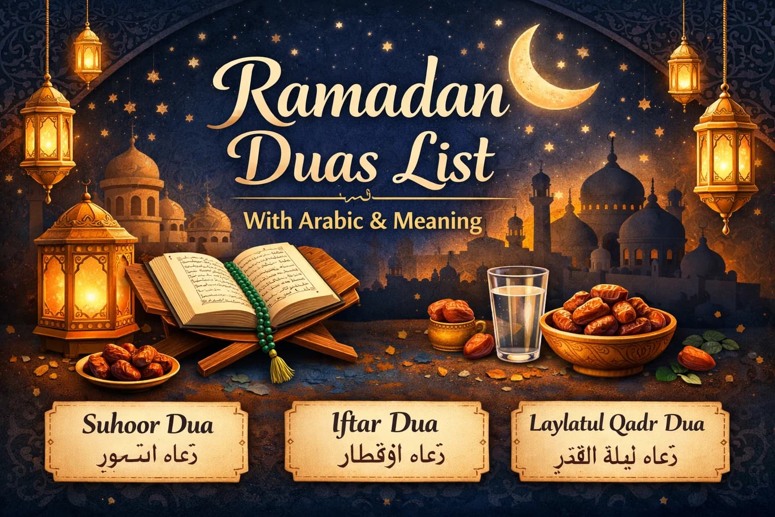 Ramadan Duas List - Essential Ramadan Supplications with Meaning