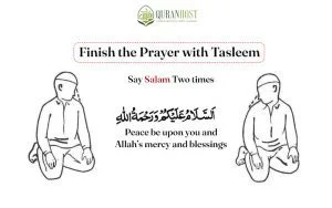 finishing the pray with tasleem
