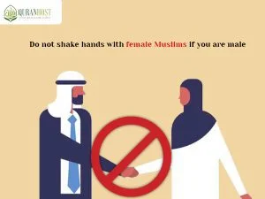greeting in islam with female ?