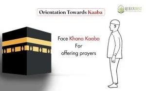 face to kaaba . pray salah